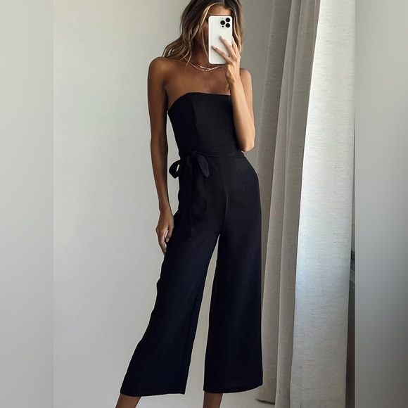 PRINCESS POLLY THE KIT JUMPSUIT BLACK SIZE 6 - Picture 1 of 8